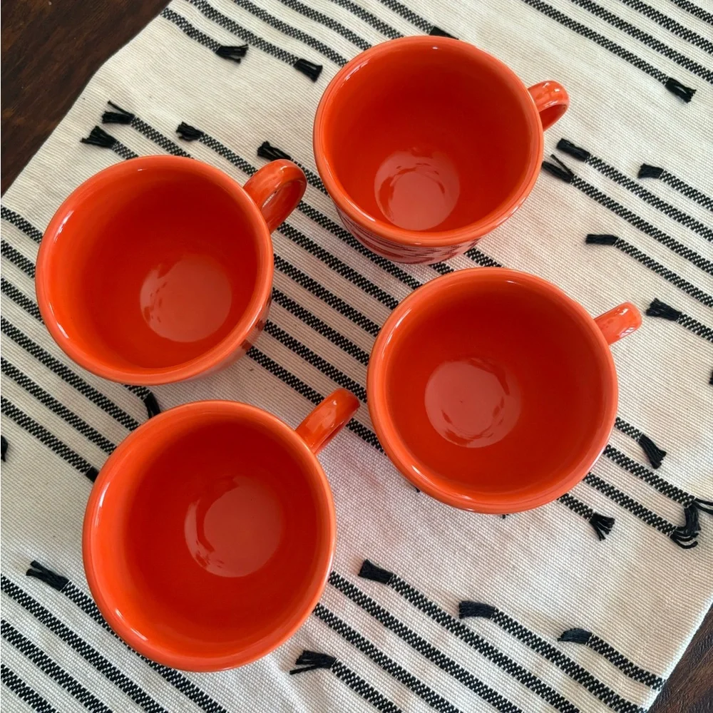 Fiestaware Teacups Poppy (4) - Picture 3 of 6